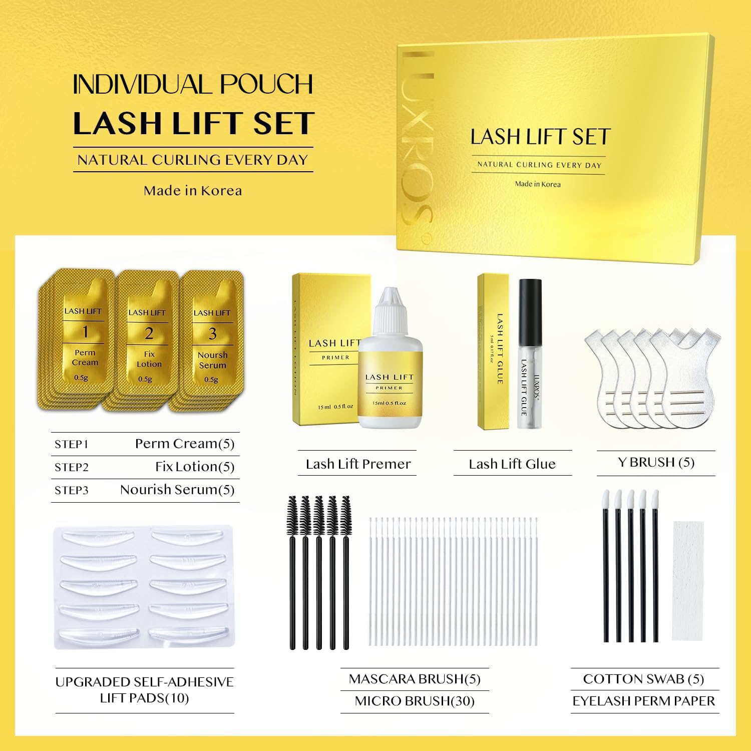 AYASAL used for brow lamination showing shaped brows and improved styling control