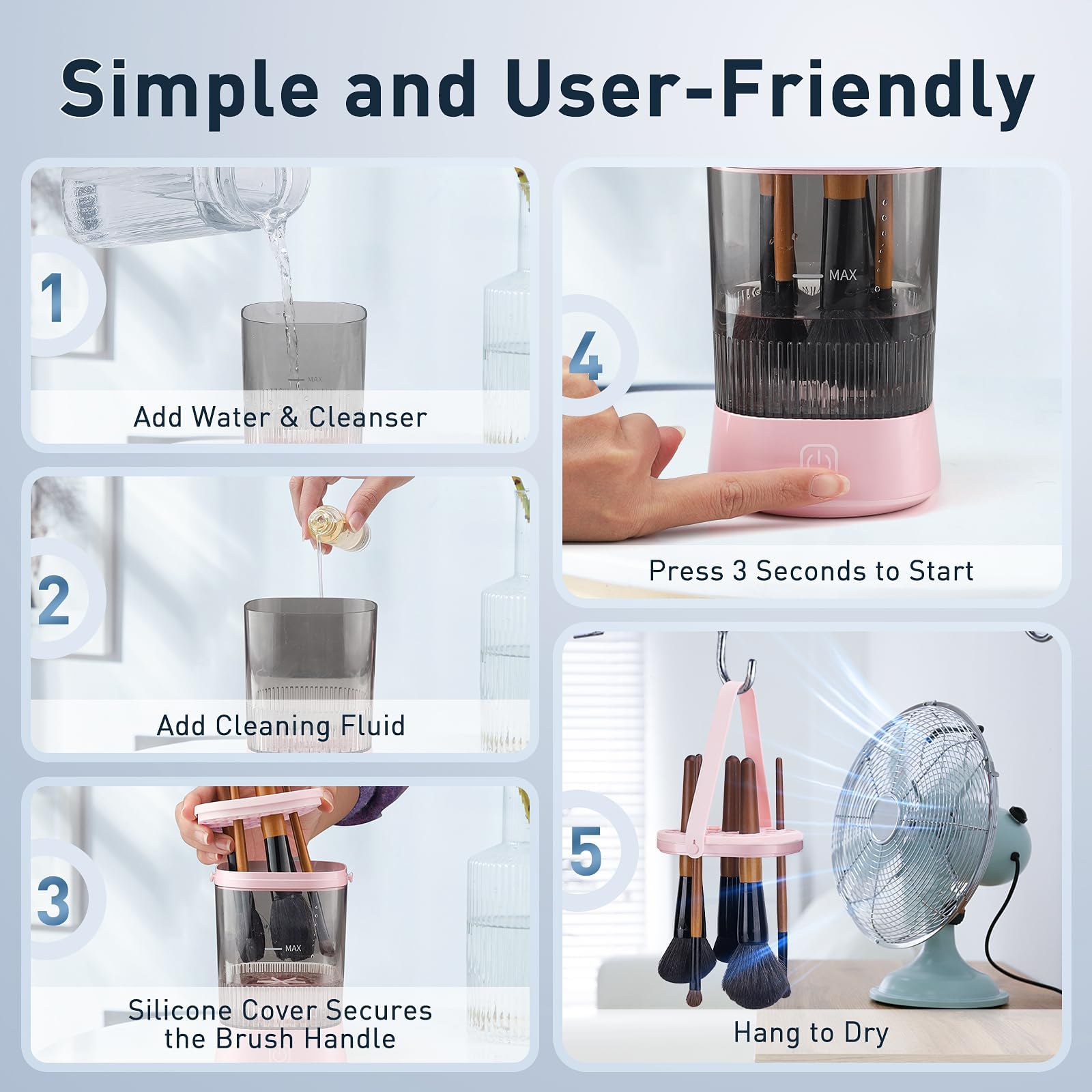 Azang cleaning solution bottle beside the bowl indicating effective residue removal