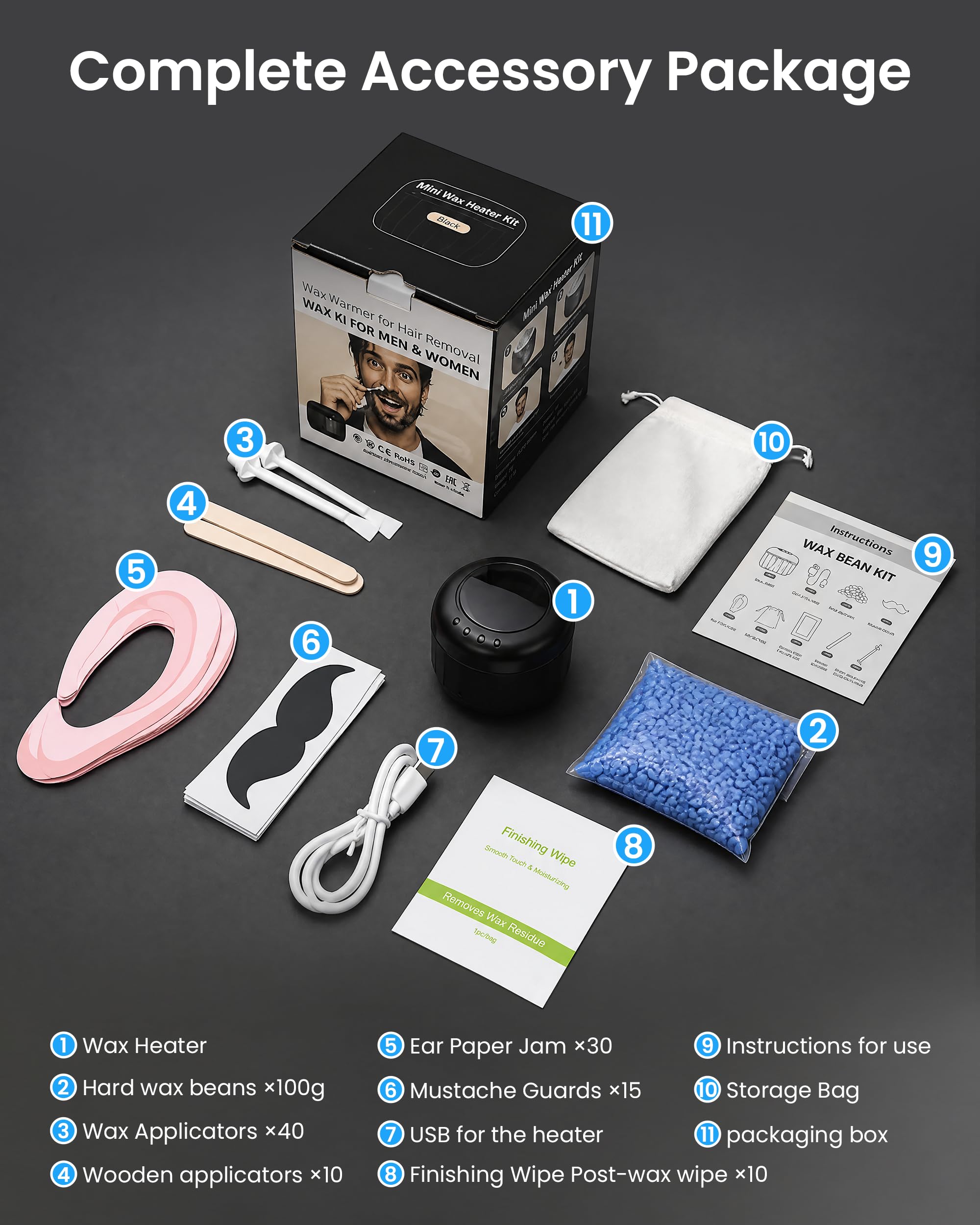 Azang finishing wipes and tools for fast residue removal benefit