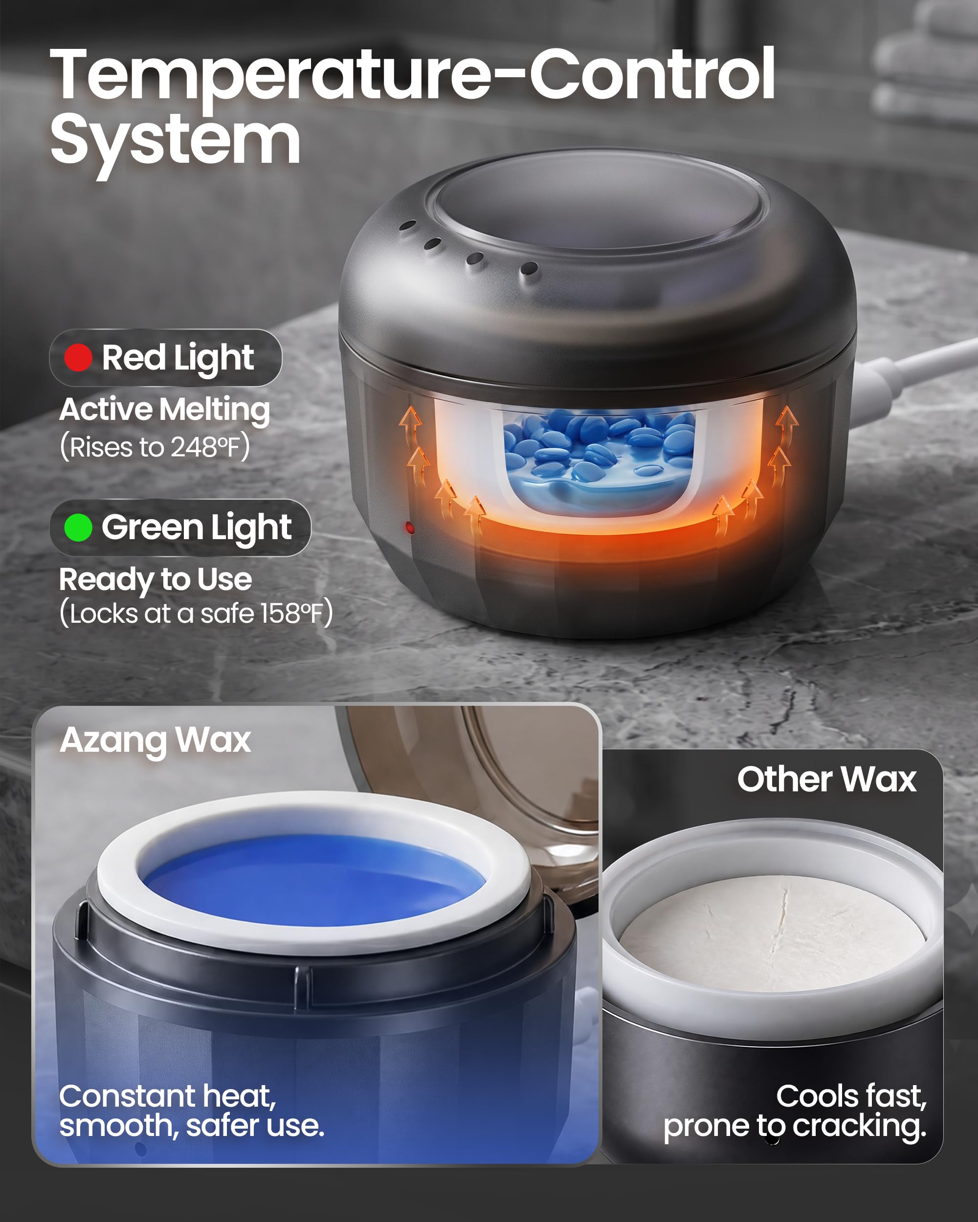 Azang removable silicone pot detail for quick cleanup benefit