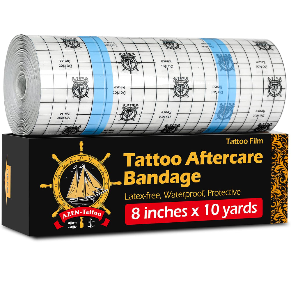 AZEN front roll packaging shows full 8 by 10 yard bandage, protective and versatile