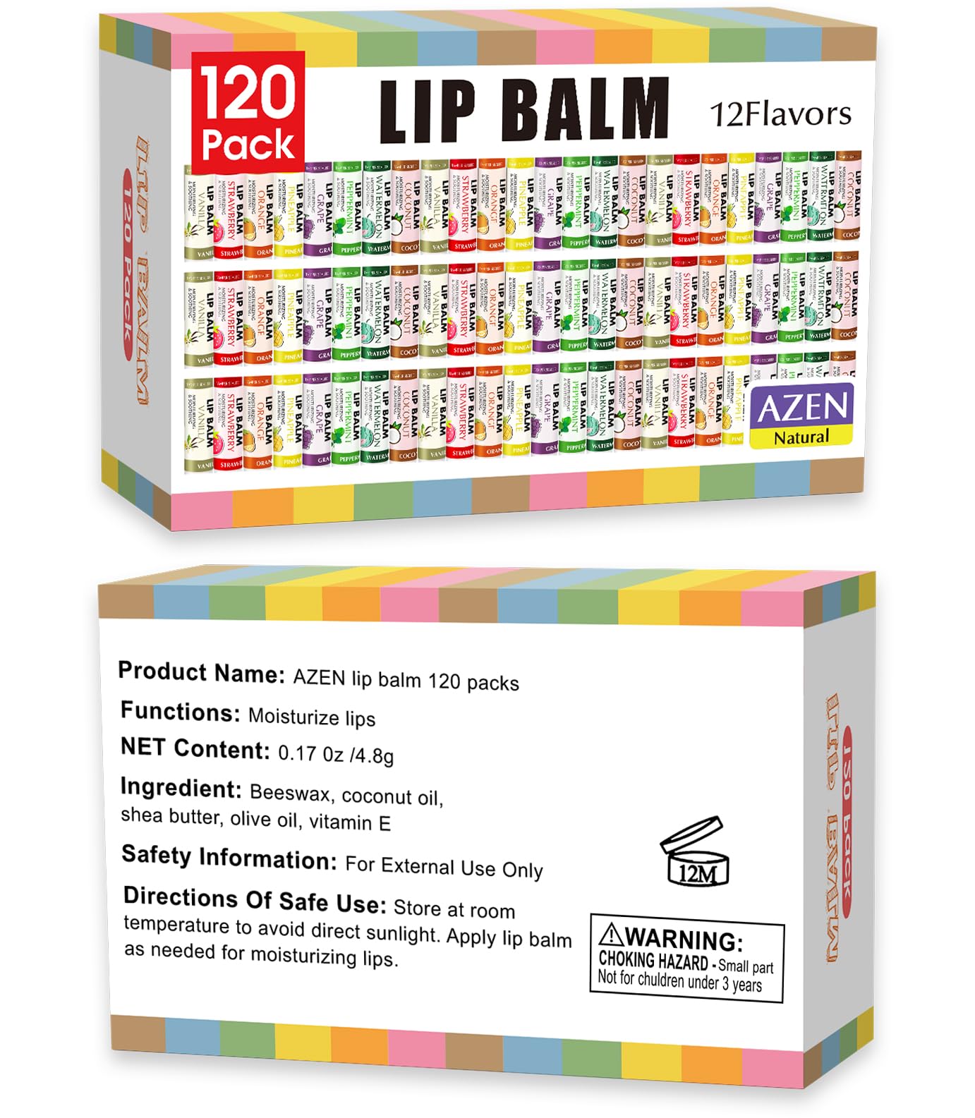 AZEN product label close-up showing ingredients and clear product information