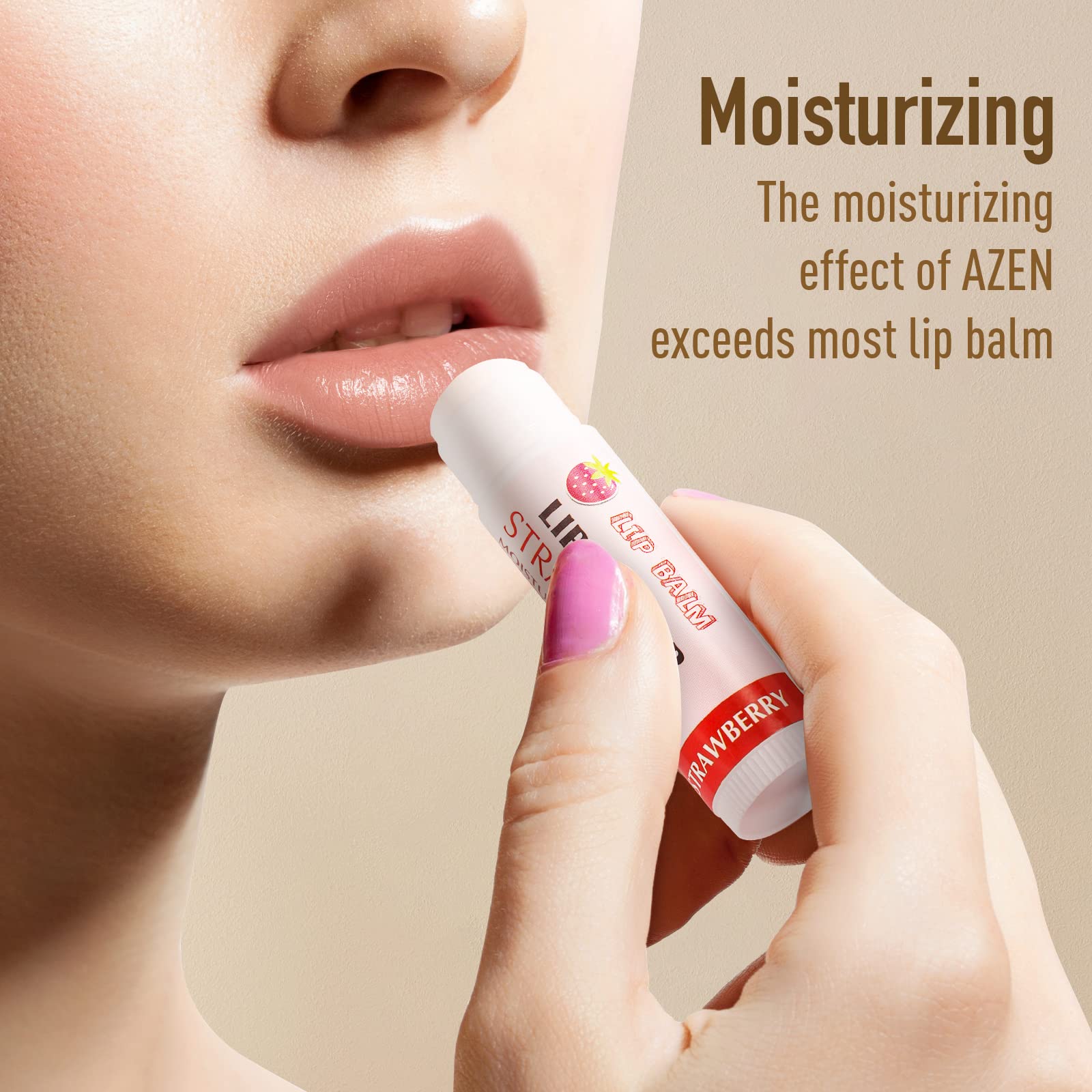 AZEN tube close-up showing balm texture and smooth application benefit