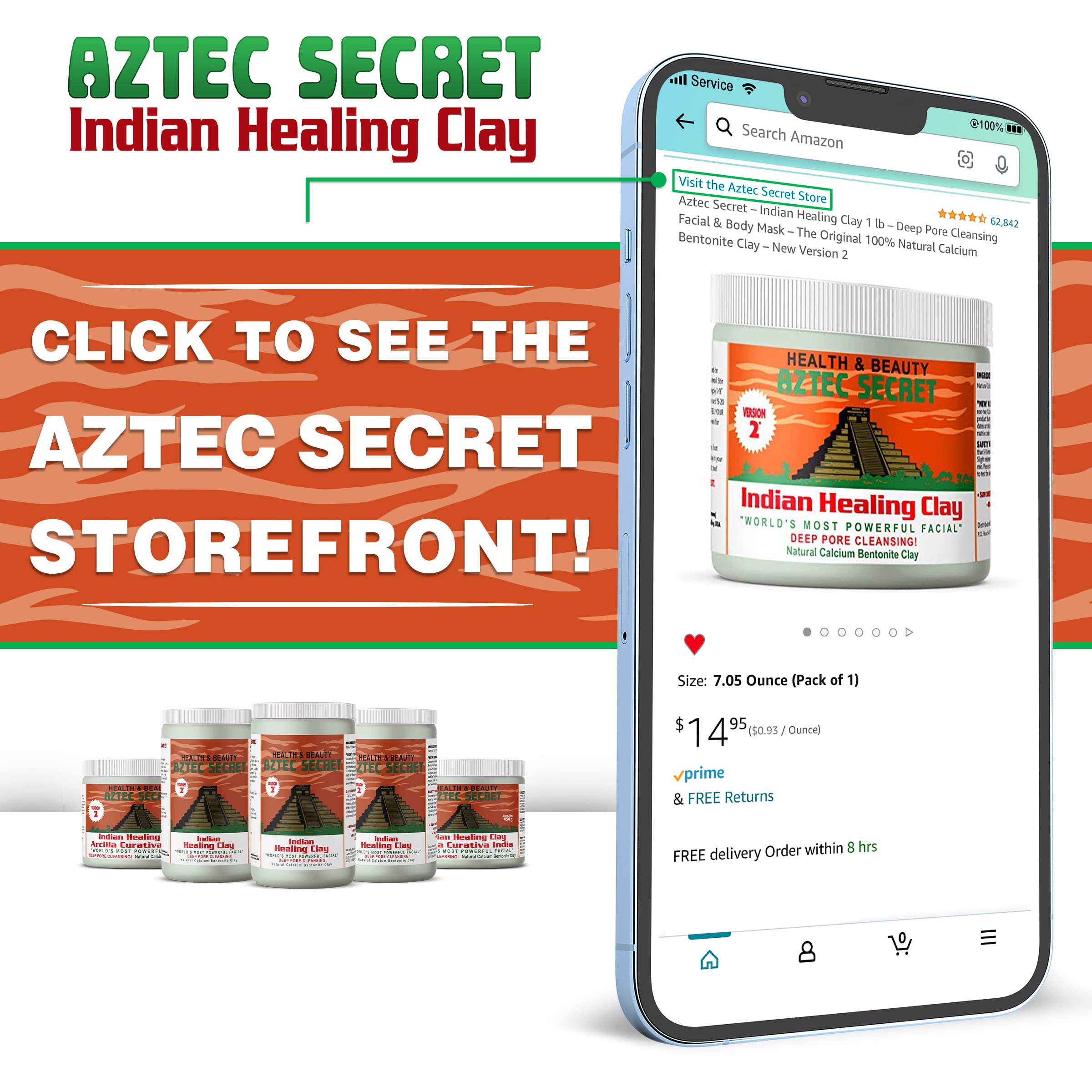 Aztec Secret lid detail with security sticker, brand tamper-evident seal visible