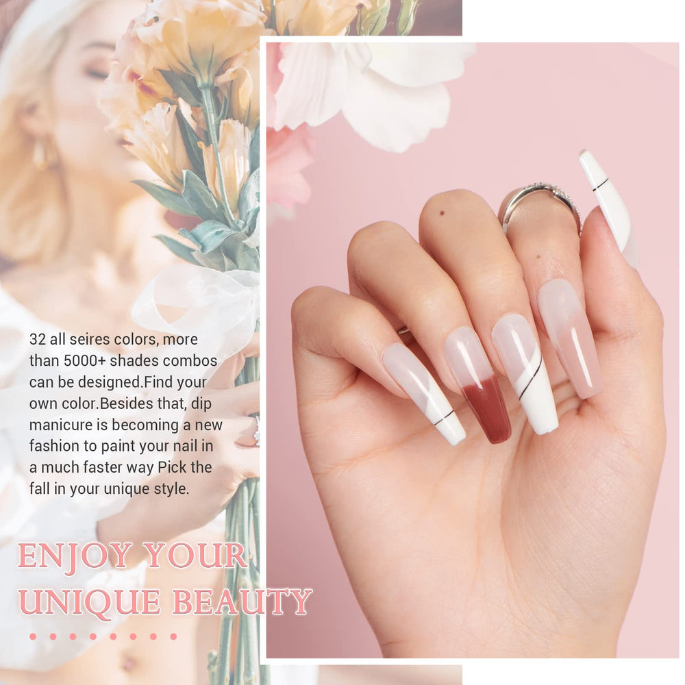 AZUREBEAUTY hand model applying dip powder for quick salon results
