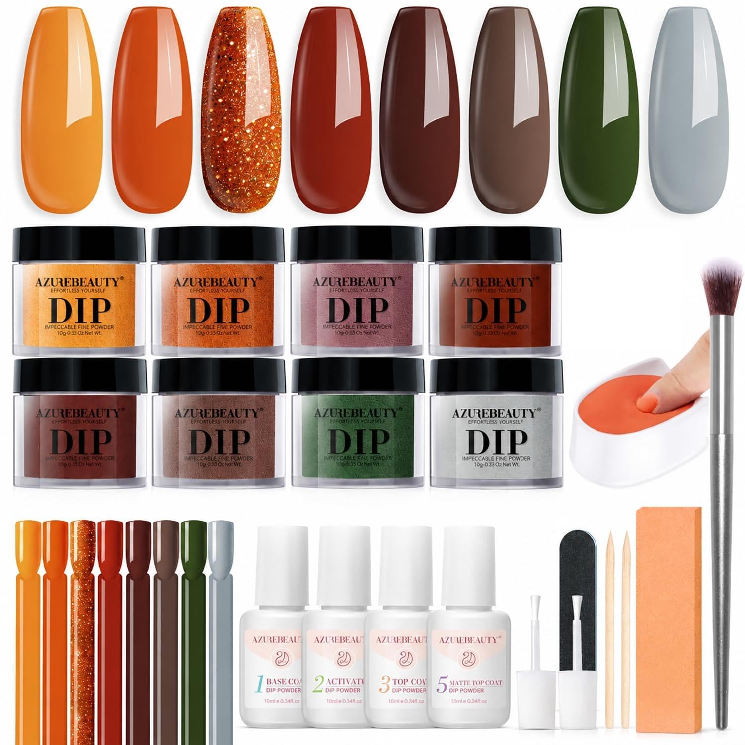 AzureBeauty front packaging showing kit contents and fall palette benefits