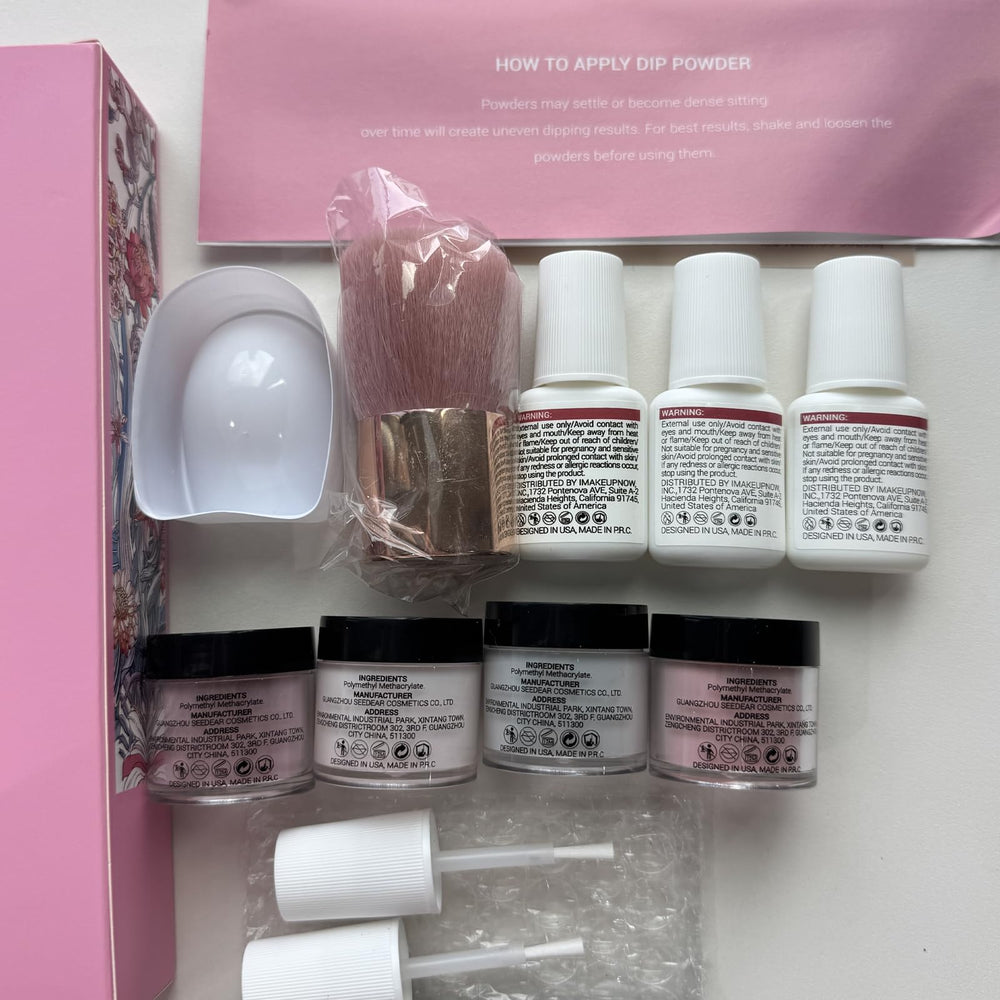 AZUREBEAUTY liquid trio and brushes displayed for easy at-home application