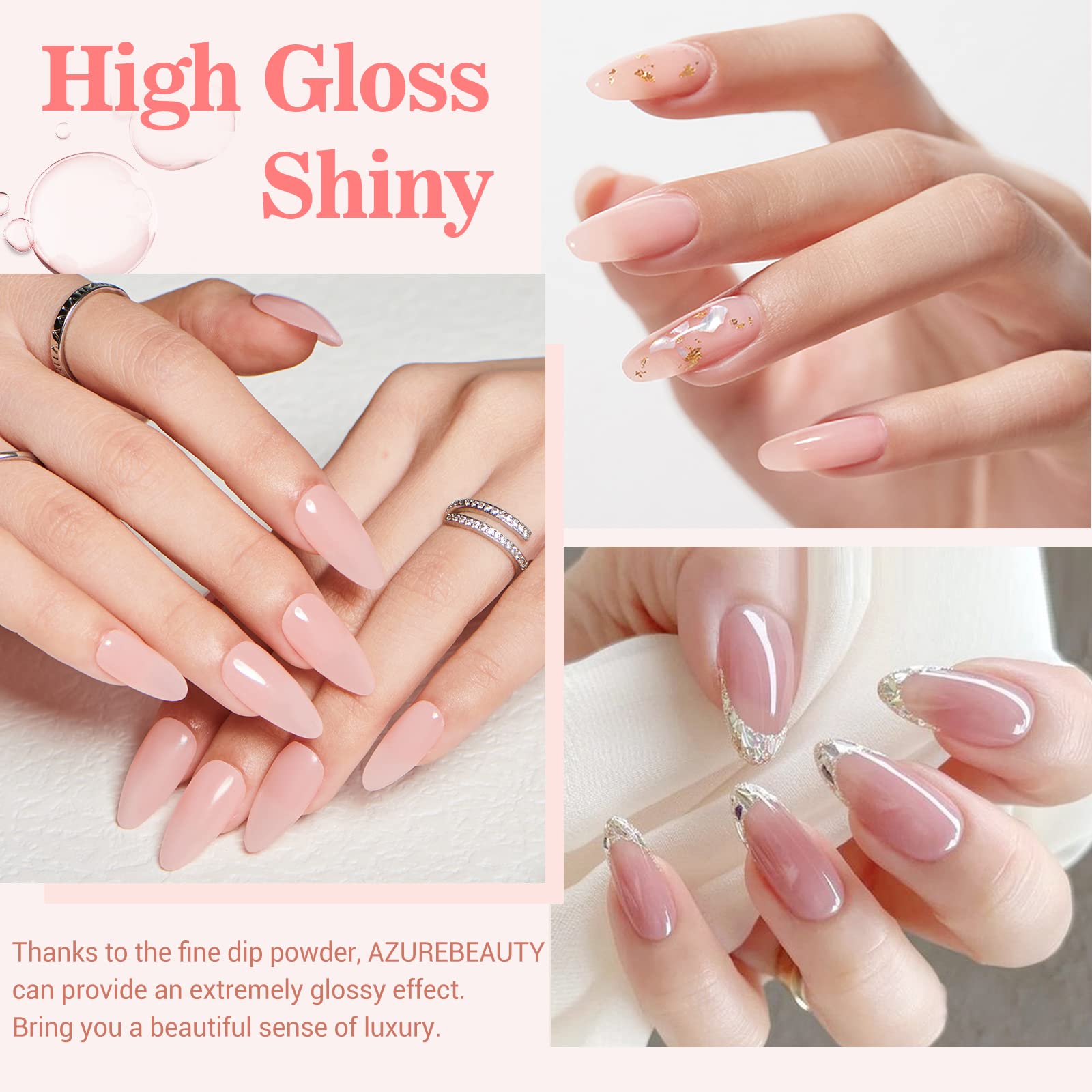 AZUREBEAUTY nail file and buffer tools included for smooth shaping