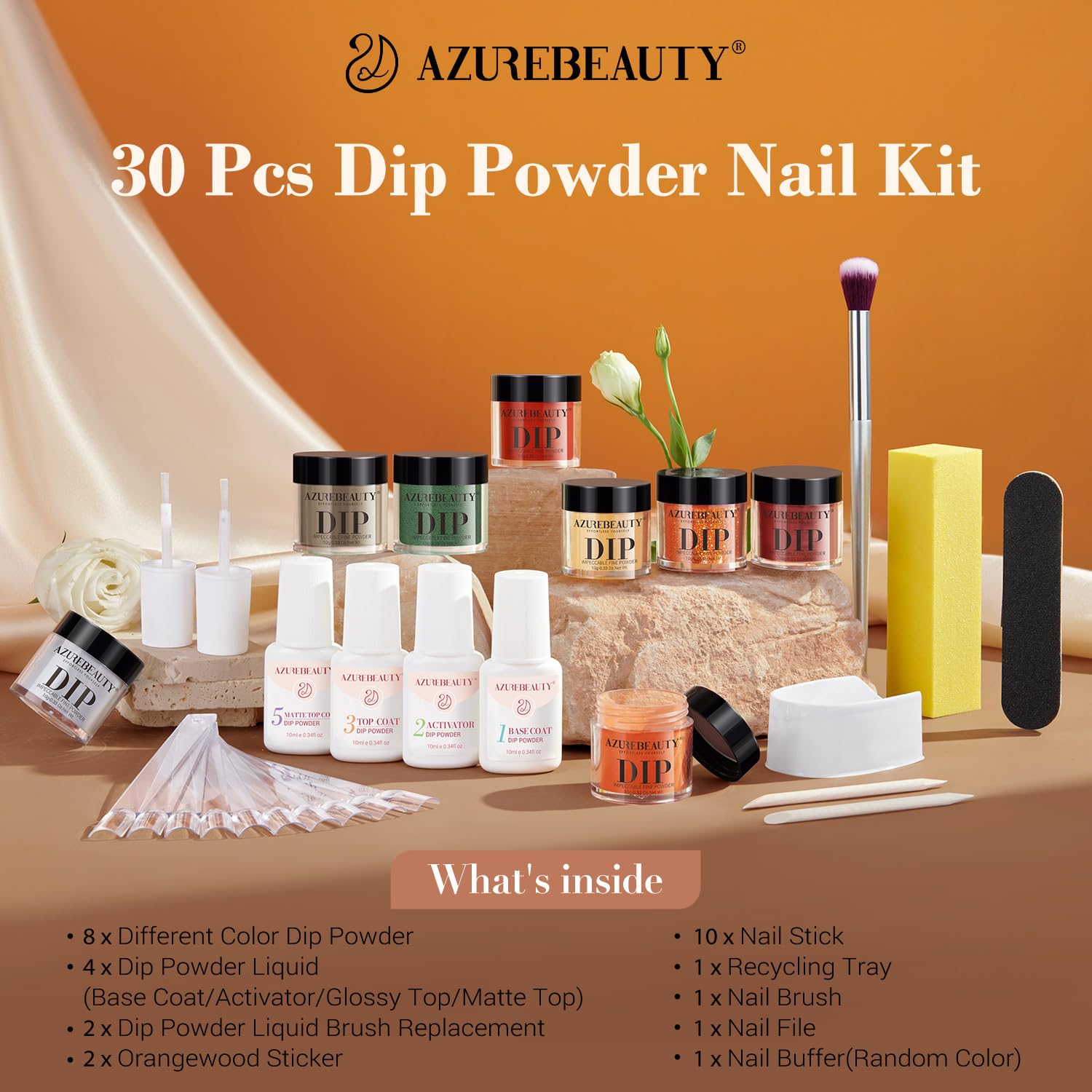 AzureBeauty jars and nail sticks scale comparison for portion clarity