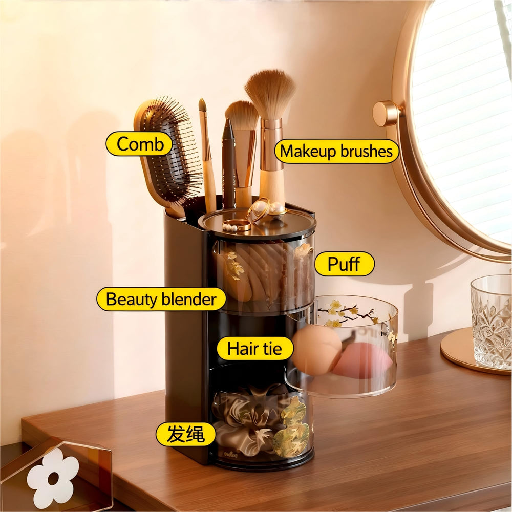 Azurphoric brush slot closeup holding paddle brush for organized styling