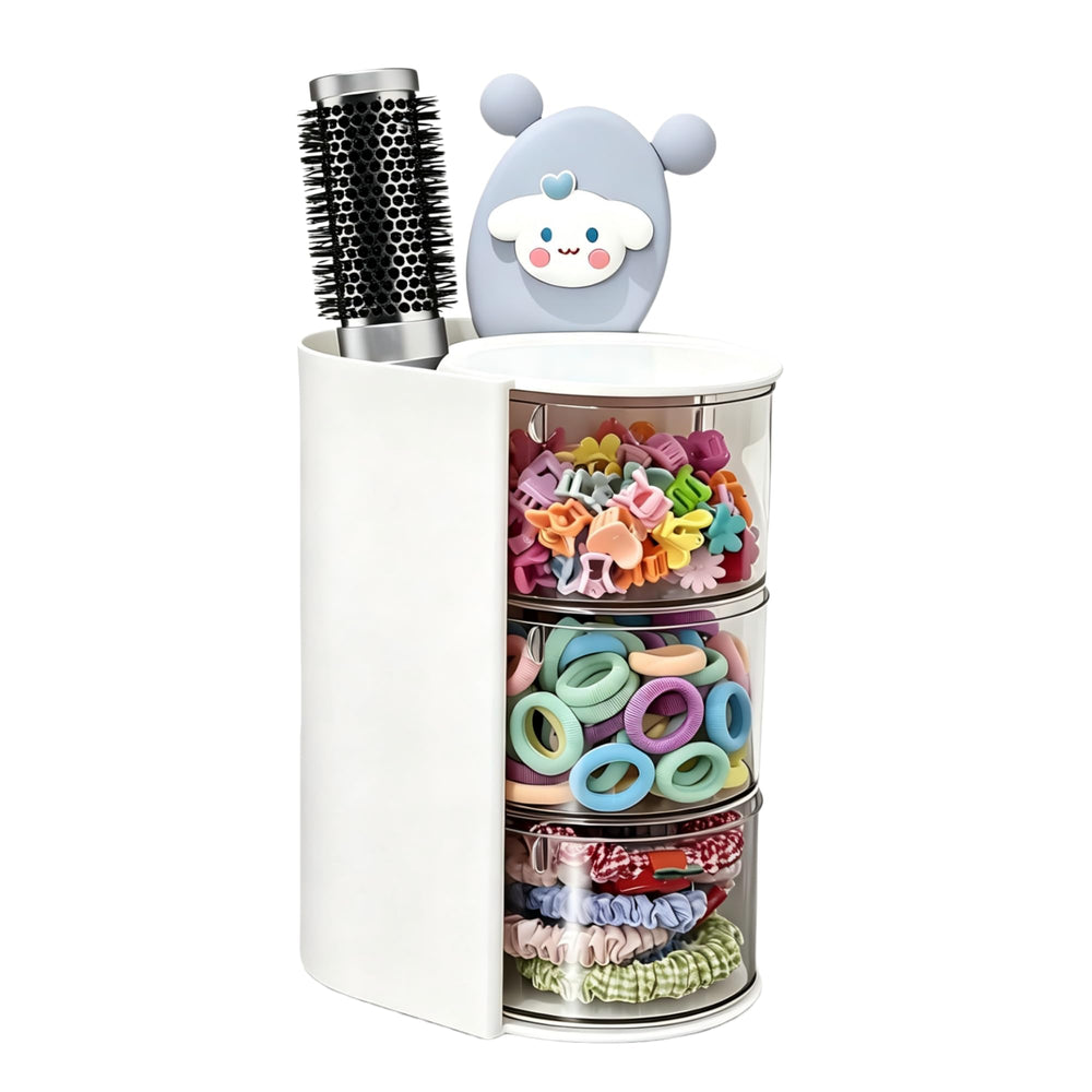 Azurphoric front view of organizer showing tidy vertical storage and compact design
