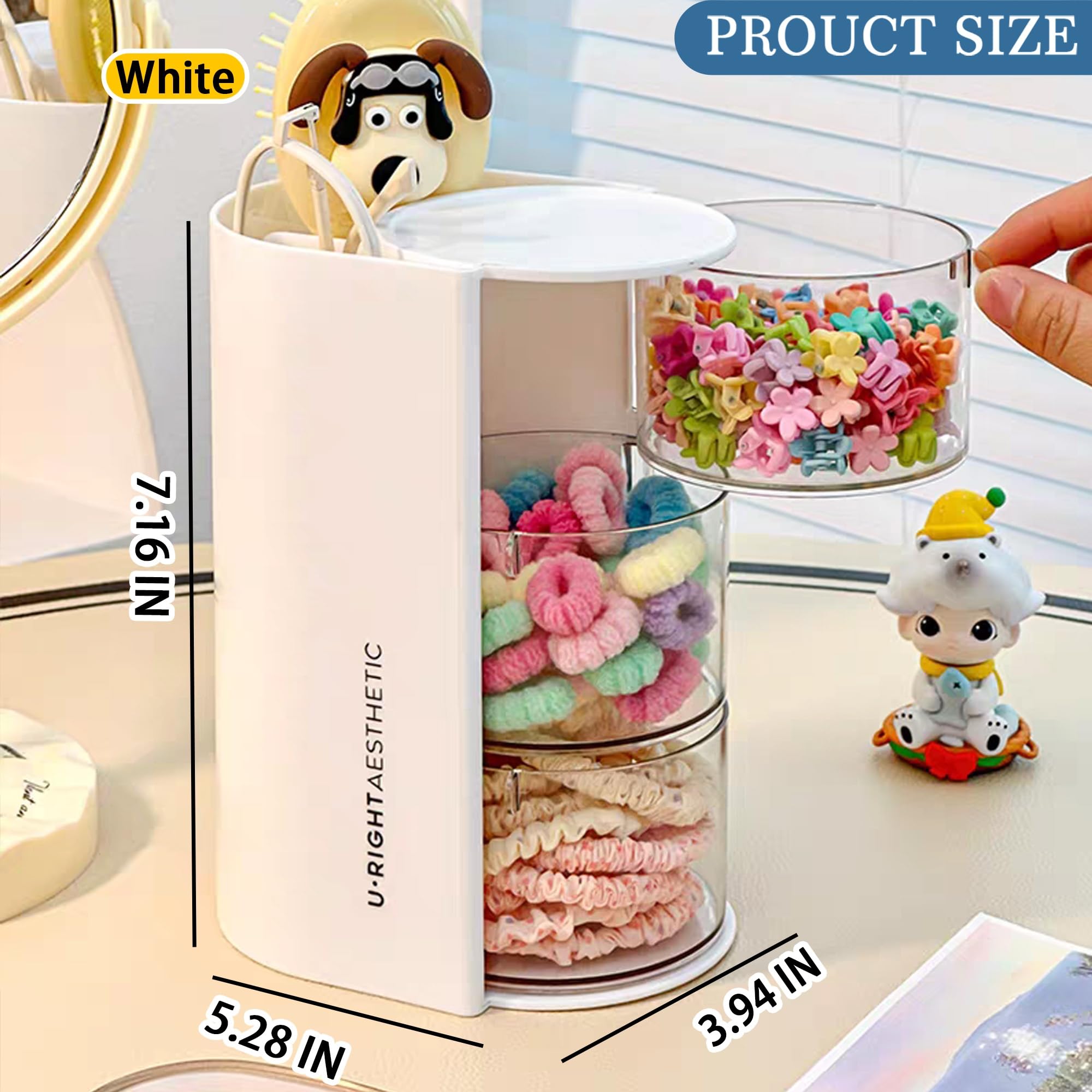 Azurphoric scale on dresser showing compact footprint fits small countertops