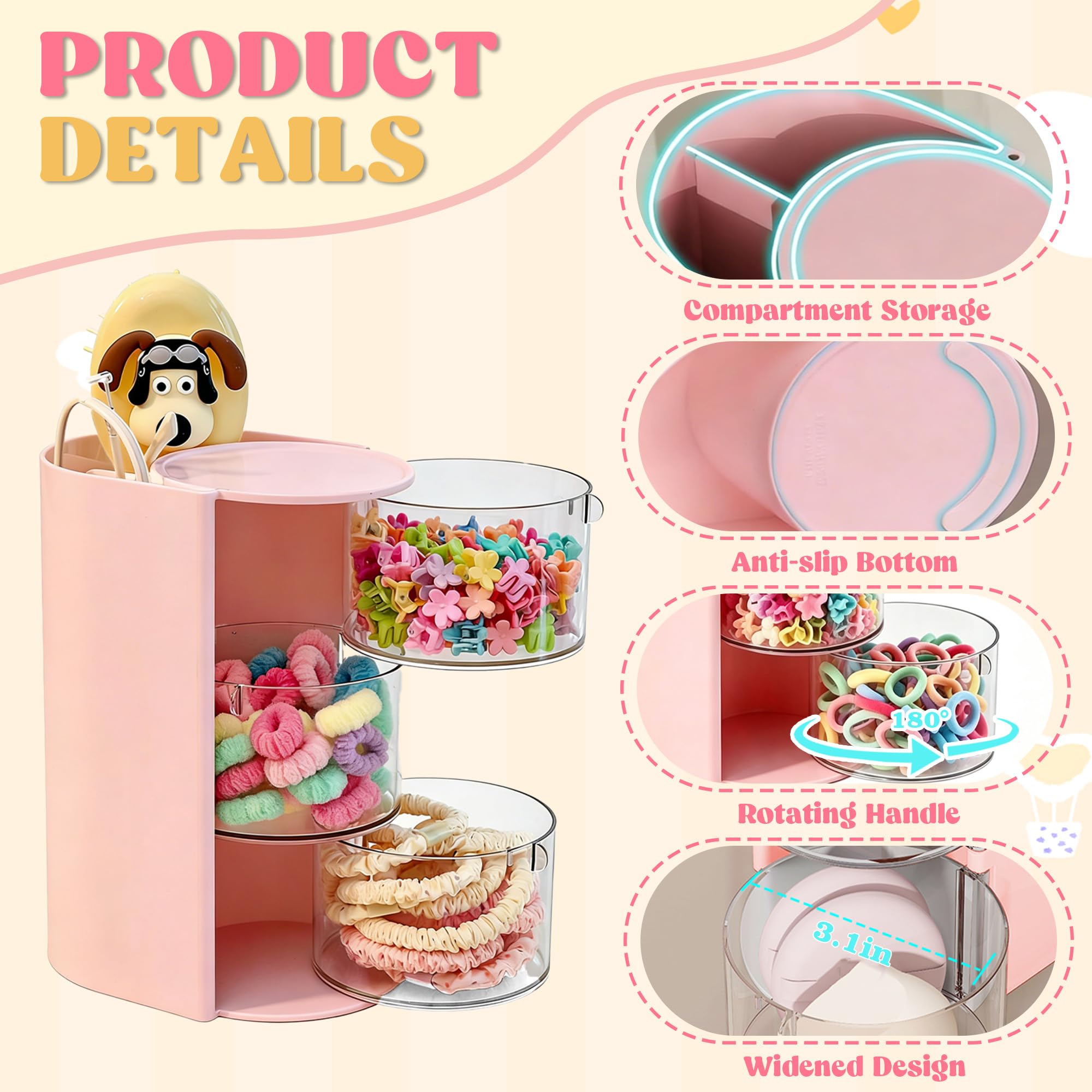 Azurphoric clear drawer holding sponges and pins for tidy order