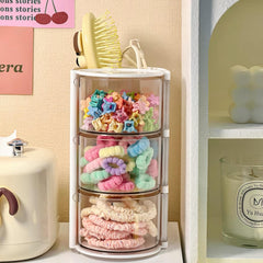 Azurphoric transparent drawers filled with sponges and clips for easy visibility