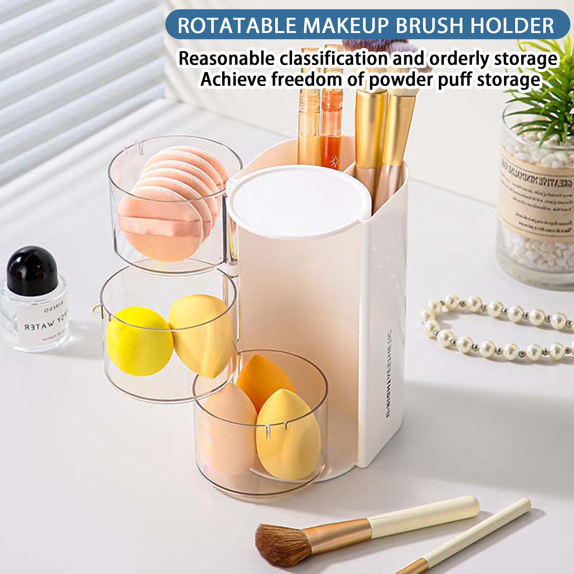 Azurphoric two-grid top storing hair ties and pins for instant organization