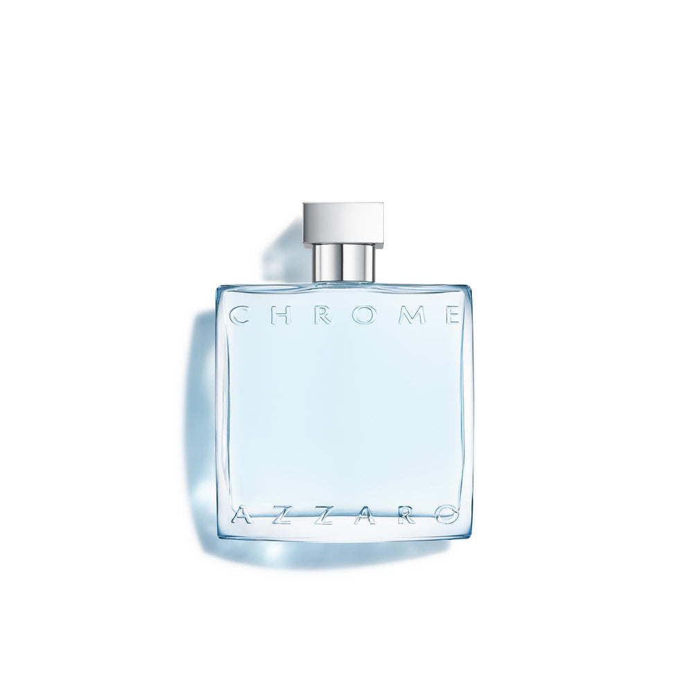 Azzaro Chrome front bottle showing fresh Mediterranean appeal