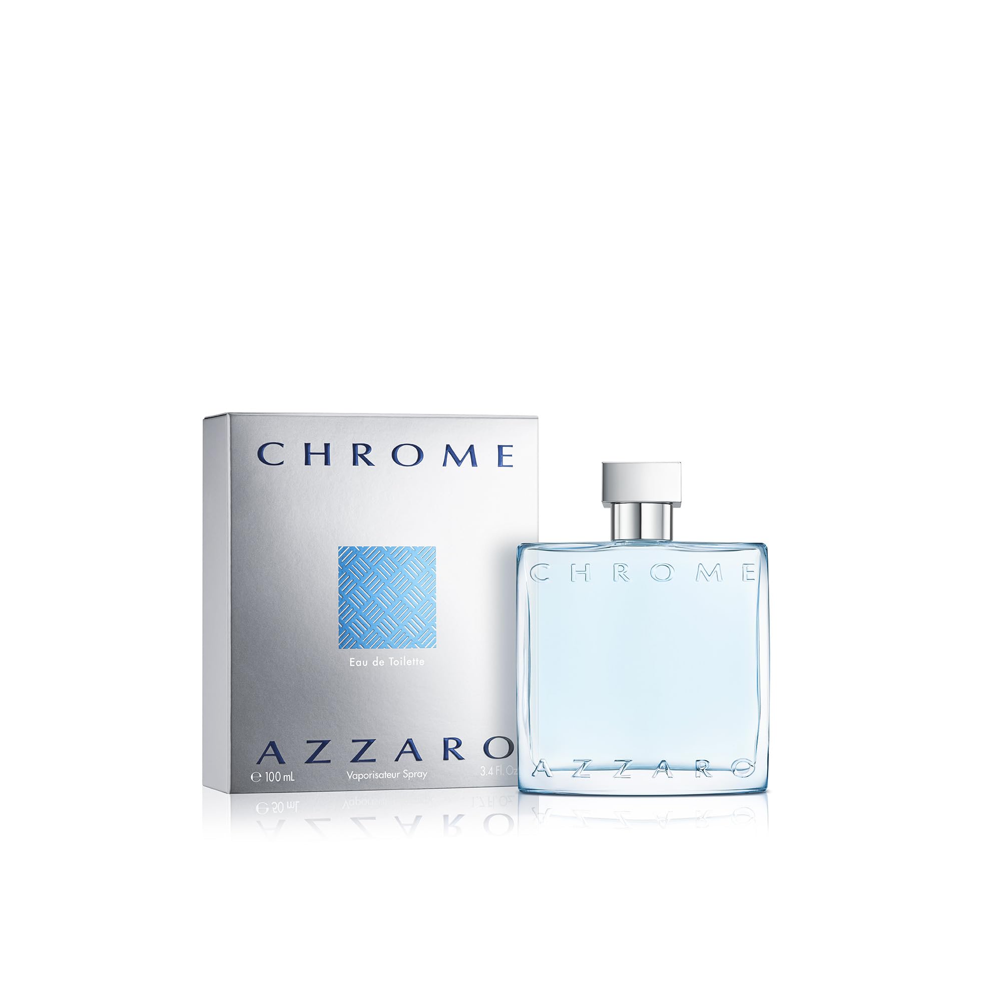 Azzaro Chrome bottle on a coastal scene evoking sunlit freedom