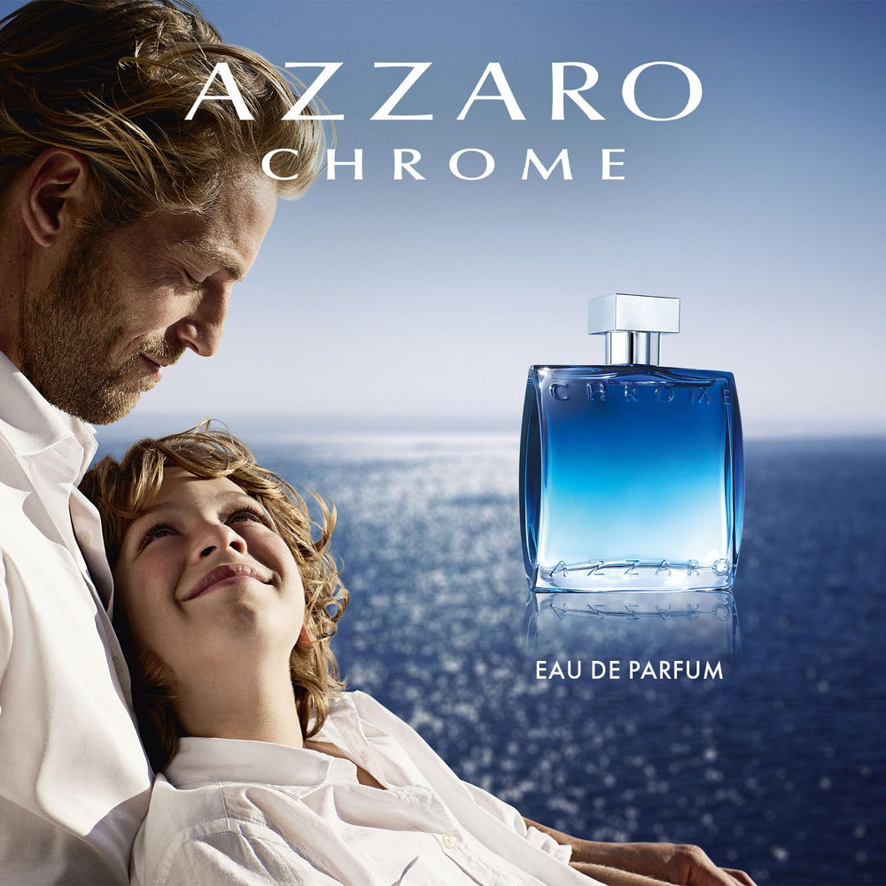 Azzaro Chrome being sprayed from bottle demonstrating fresh application benefit