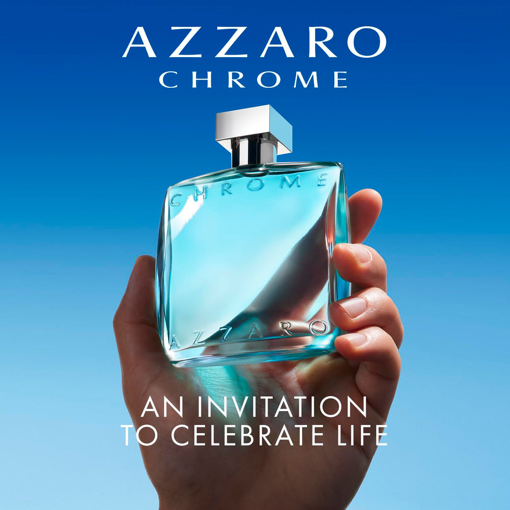 Azzaro Chrome sprayer releasing mist demonstrating controlled application
