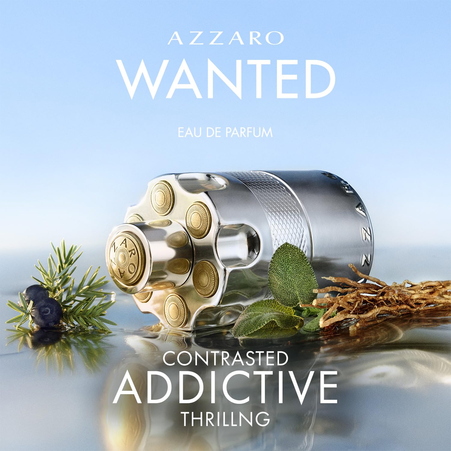 Azzaro Wanted sustainably sourced French sage close-up showing aromatic core