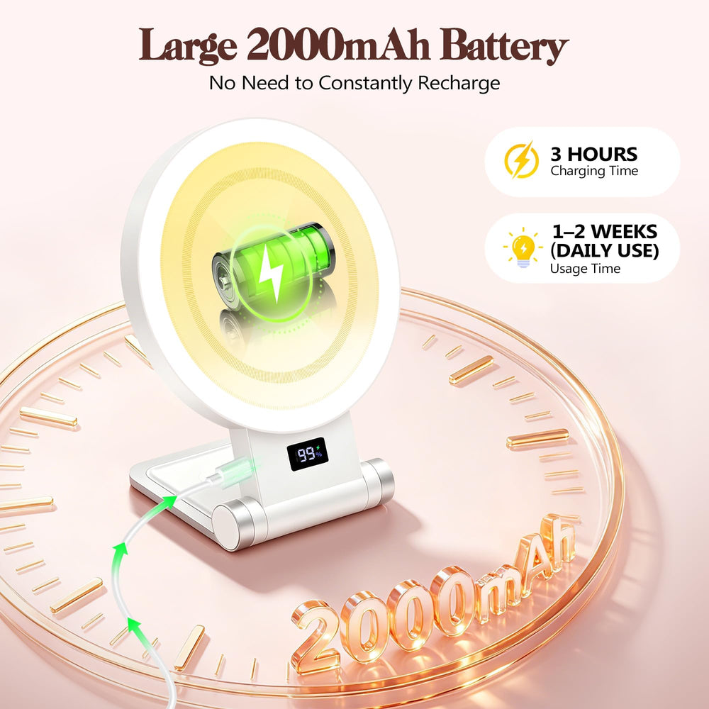 B Beauty Planet smart display with battery and brightness indicators for control