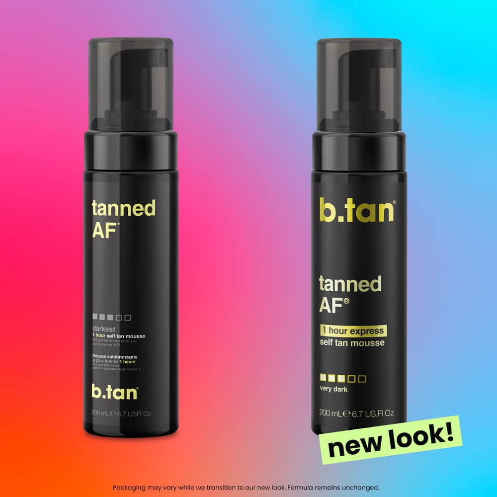 B.TAN application on arm using mitt for even bronze benefit