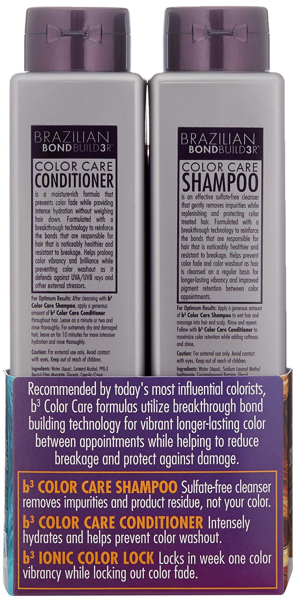 B3 Brazilian BondBuilder conditioner bottle detail displaying smoothing benefits