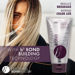 B3 BRAZILIAN BONDBUILDER application in hair demonstrating easier styling and strength