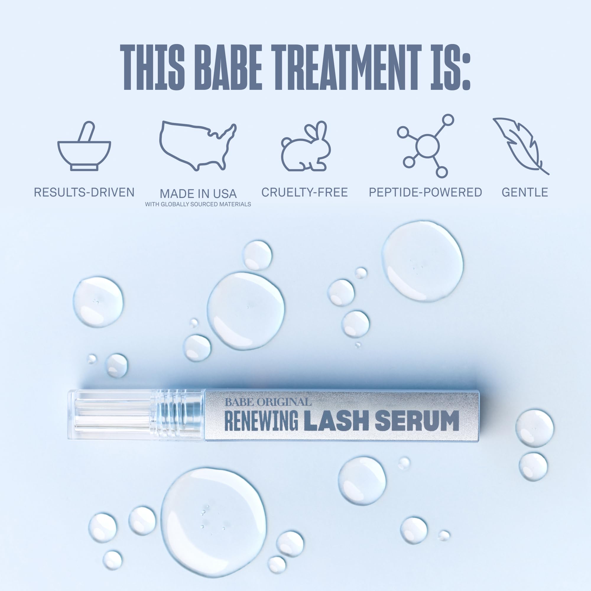 BABE ORIGINAL ingredient label highlighting peptide and botanical blend