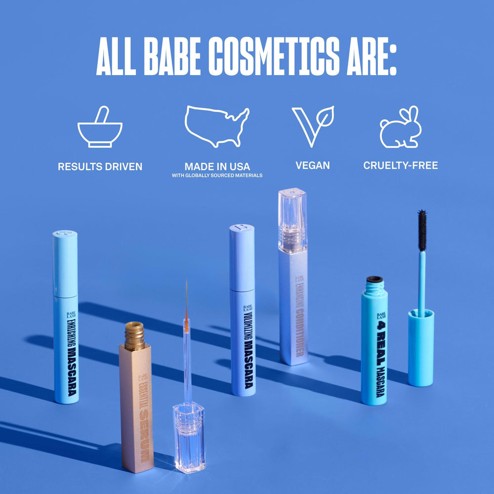 Babe Original ingredient label highlighting peptides and biotin benefits