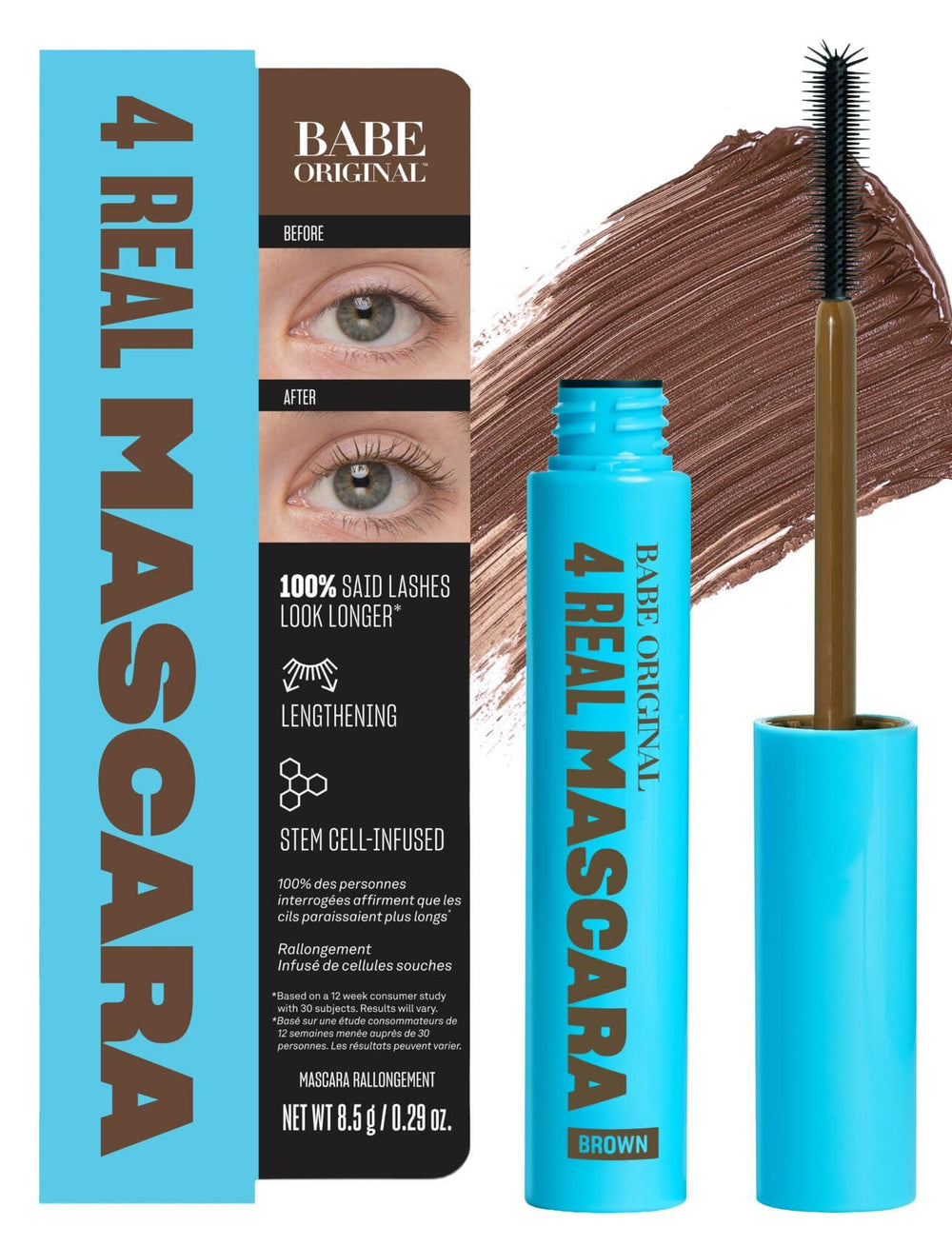 BABE ORIGINAL front tube showing clean packaging and color benefit