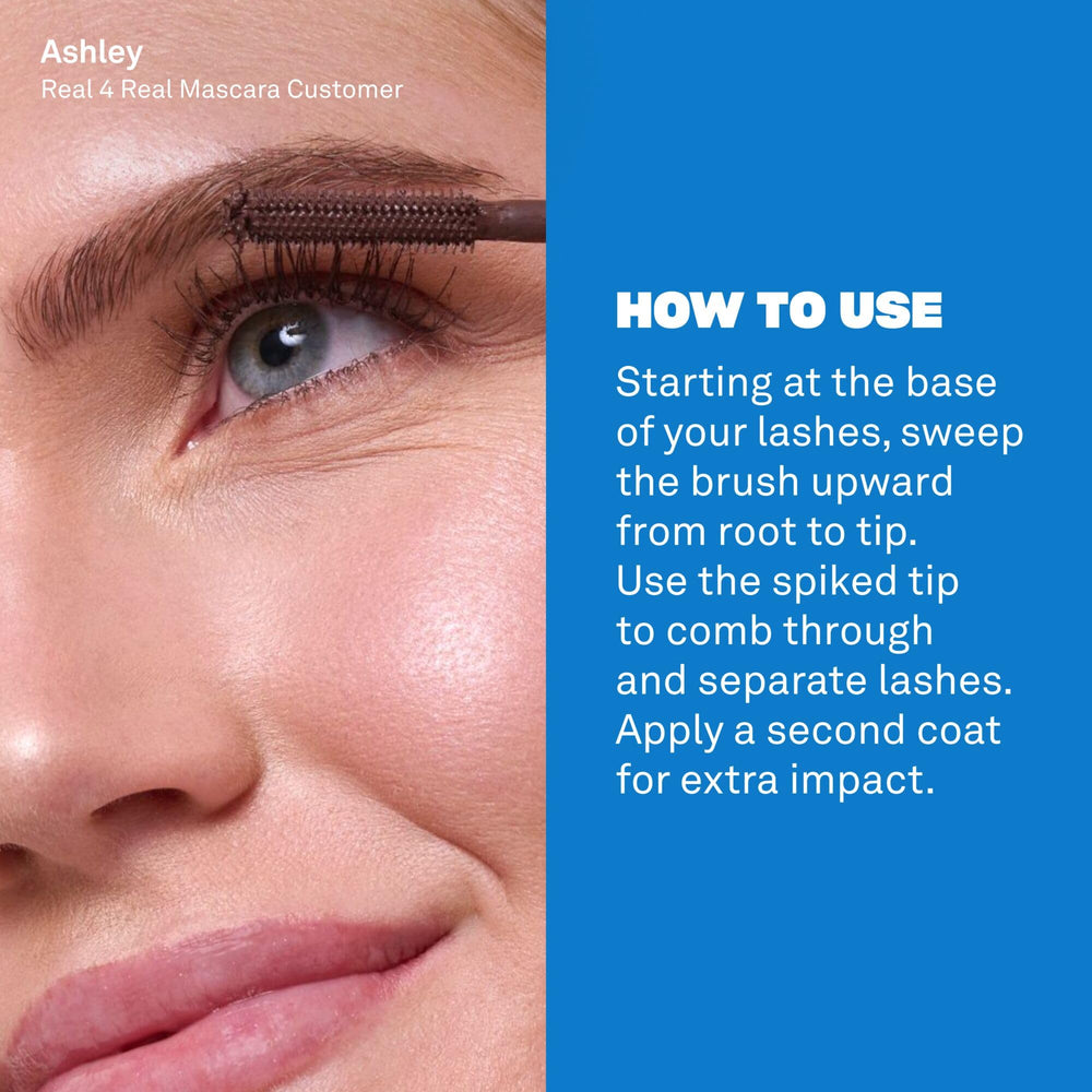 BABE ORIGINAL swatch of formula texture demonstrating buildable volume benefit