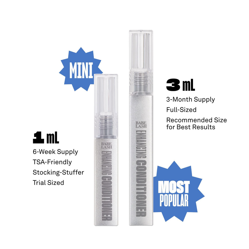 Babe Original shown next to lash extensions indicating safe compatibility