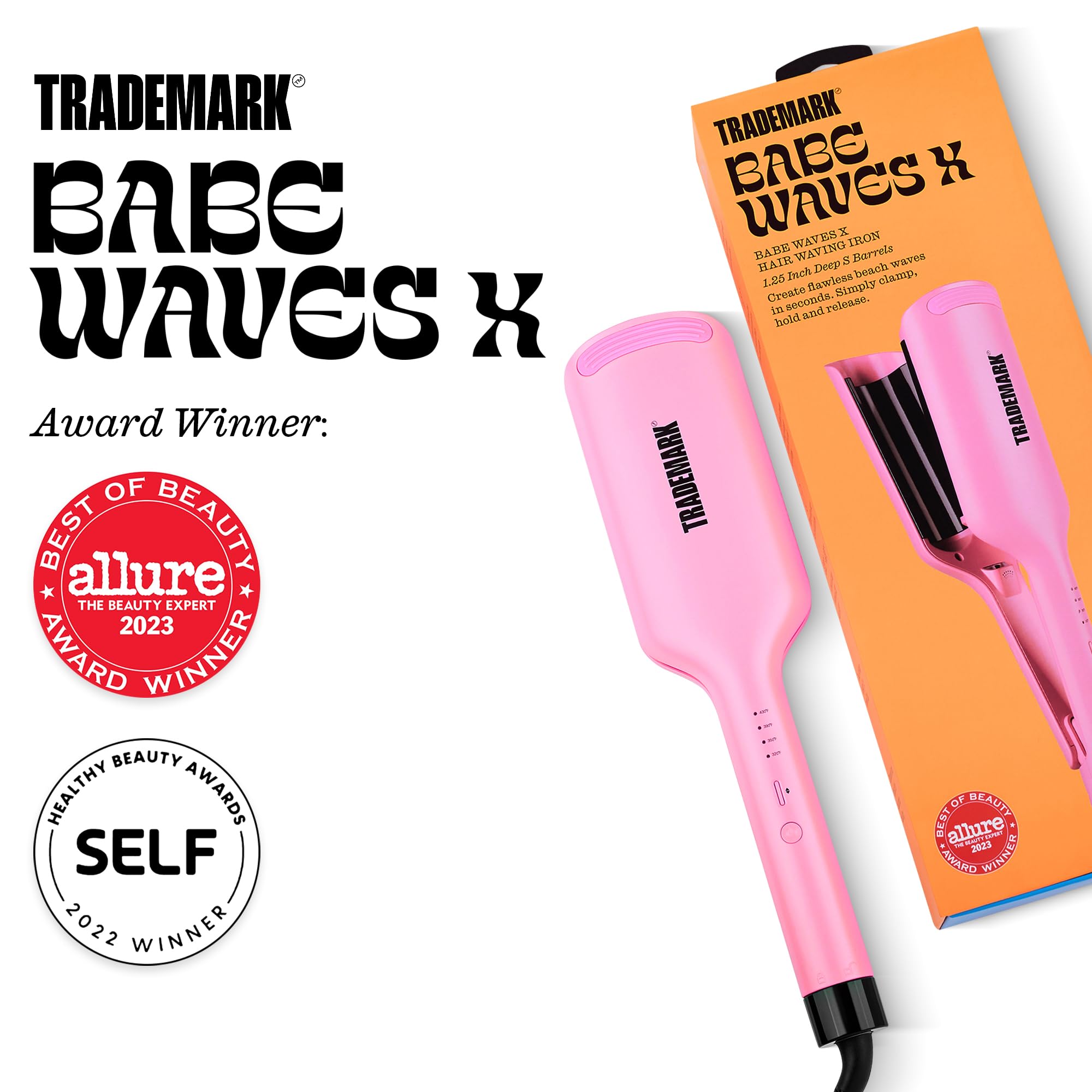 Babe Waves temperature controls display four heat settings for precise styling