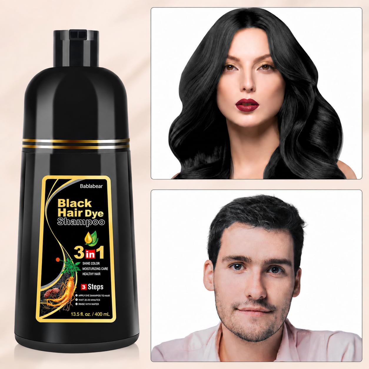 Bablabear shampoo texture close-up demonstrating creamy pigment and conditioning