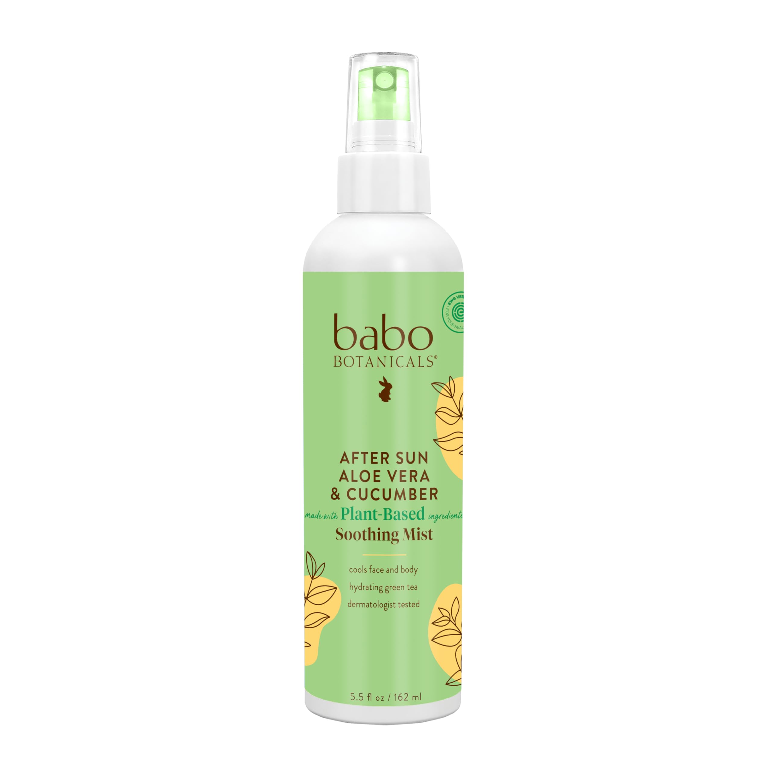 Babo Botanicals bottle front packaging showing product benefits and label
