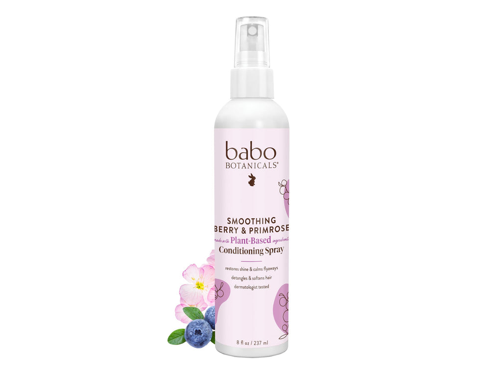Babo Botanicals front bottle shot showing clean silicone-free detangler