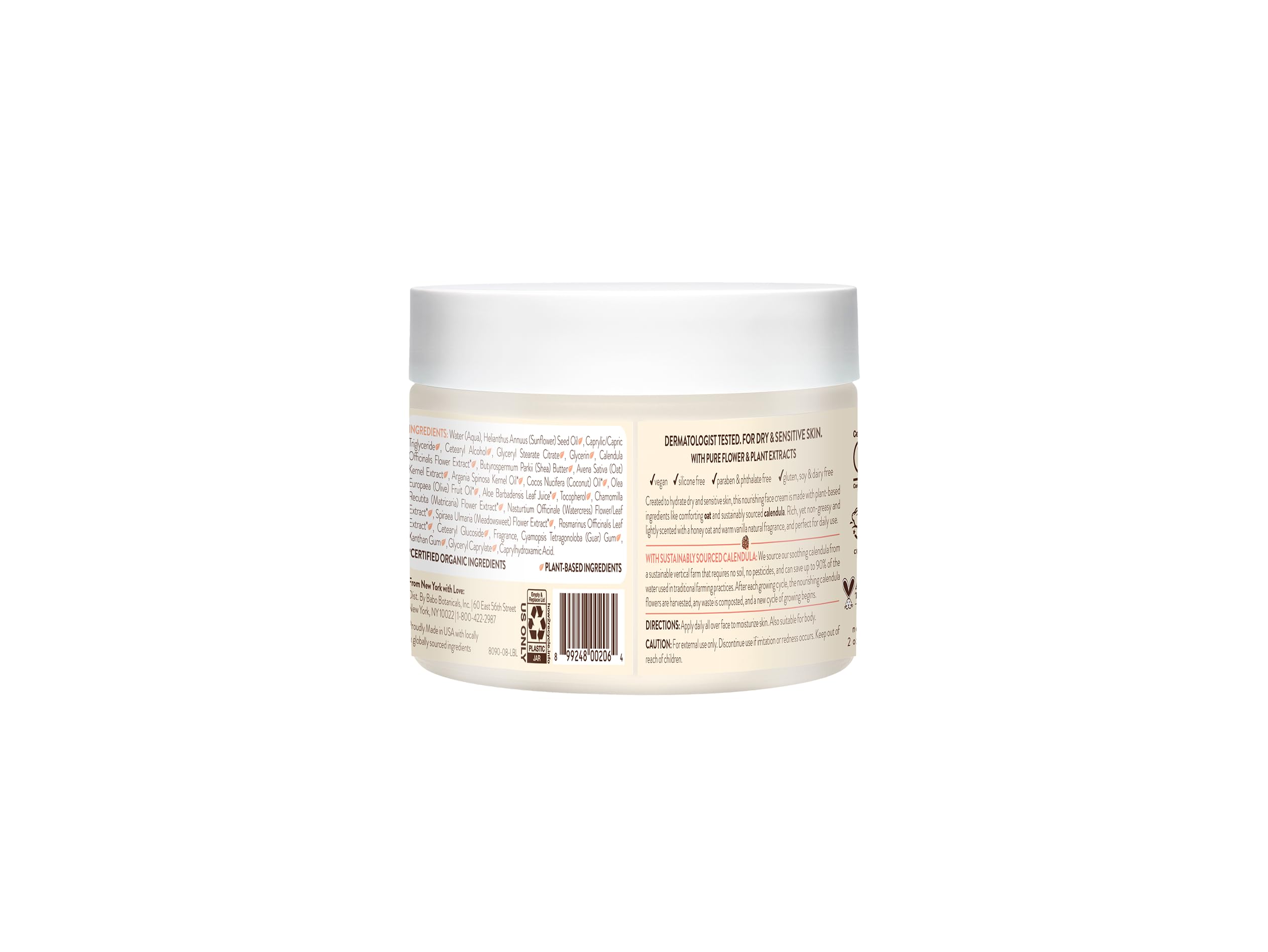 Babo Botanicals cream texture close-up highlighting rich non-greasy hydration