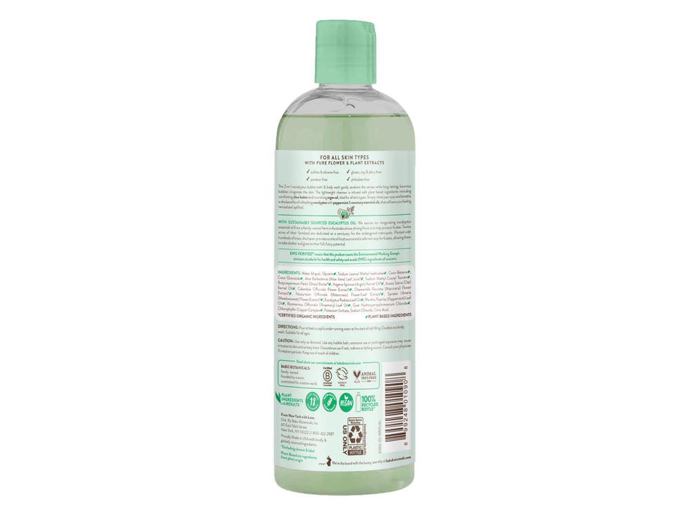 Babo Botanicals label close-up highlighting ingredients and certifications