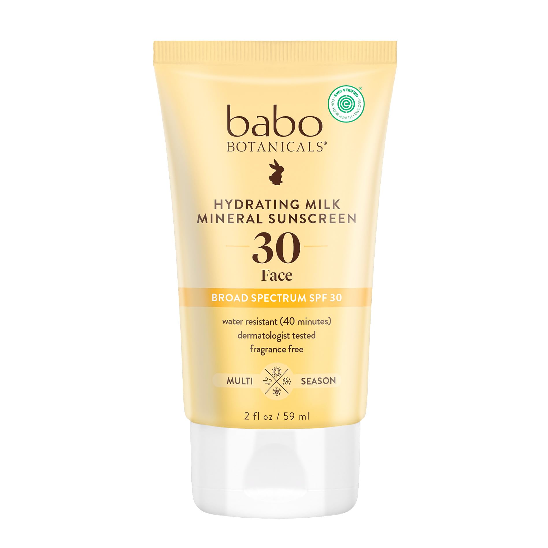 Babo Botanicals front packaging showing SPF 30 and dewy benefit