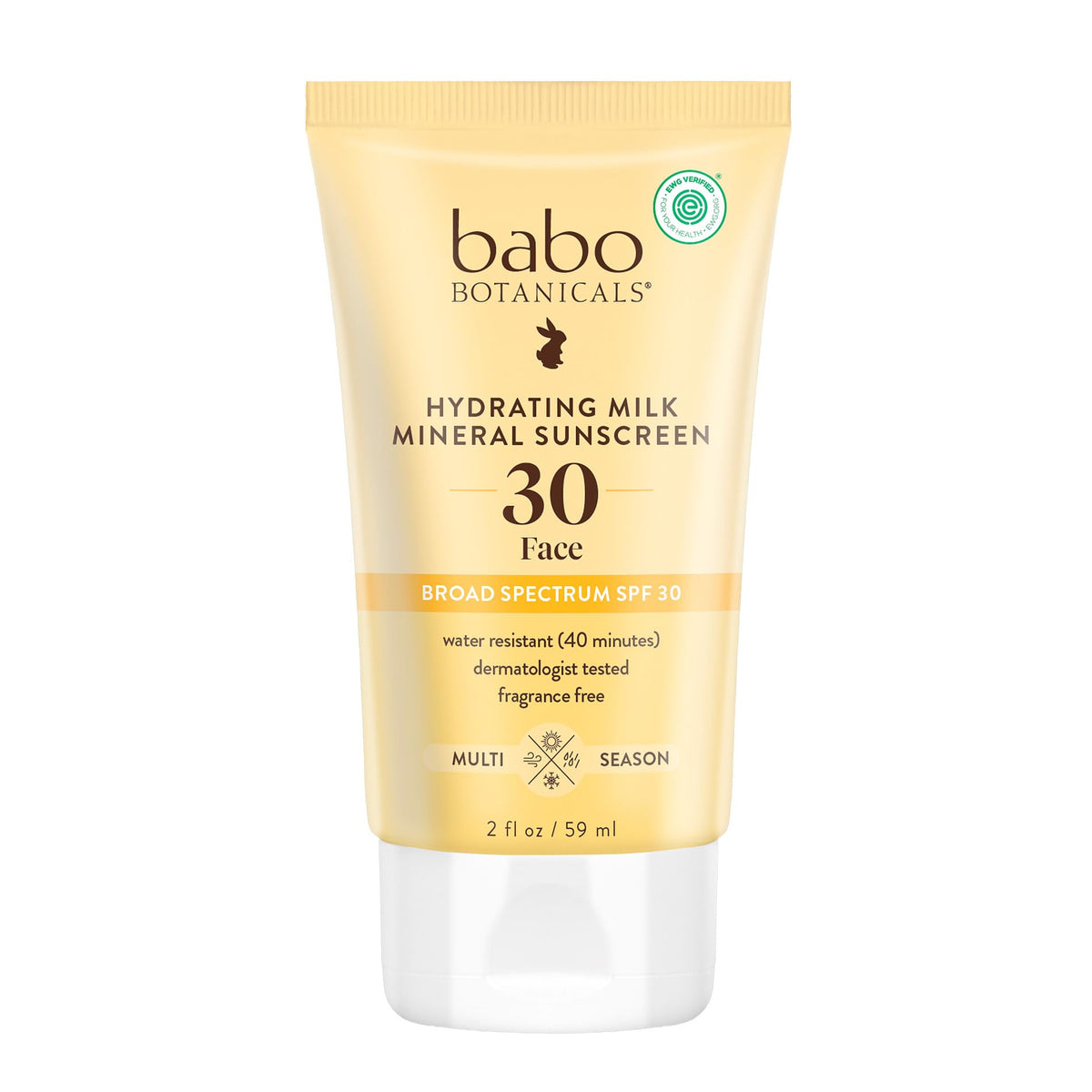 Babo Botanicals front packaging showing SPF 30 and dewy benefit