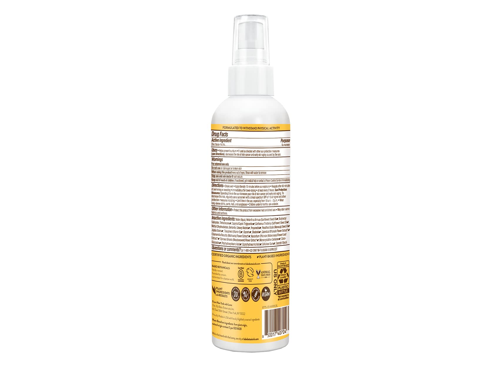 Babo Botanicals spray nozzle close-up demonstrating easy non-aerosol application