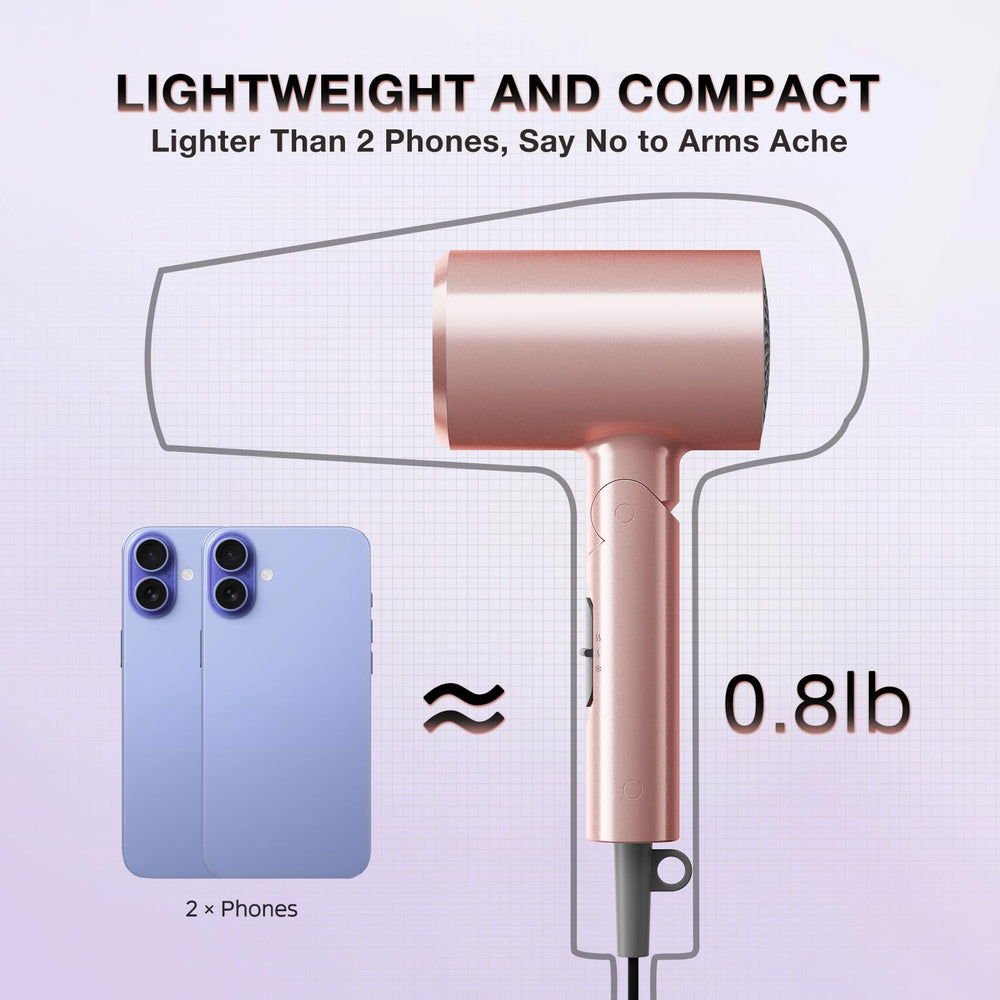 BABONIR weight size comparison in hand showing lightweight travel-friendly benefit