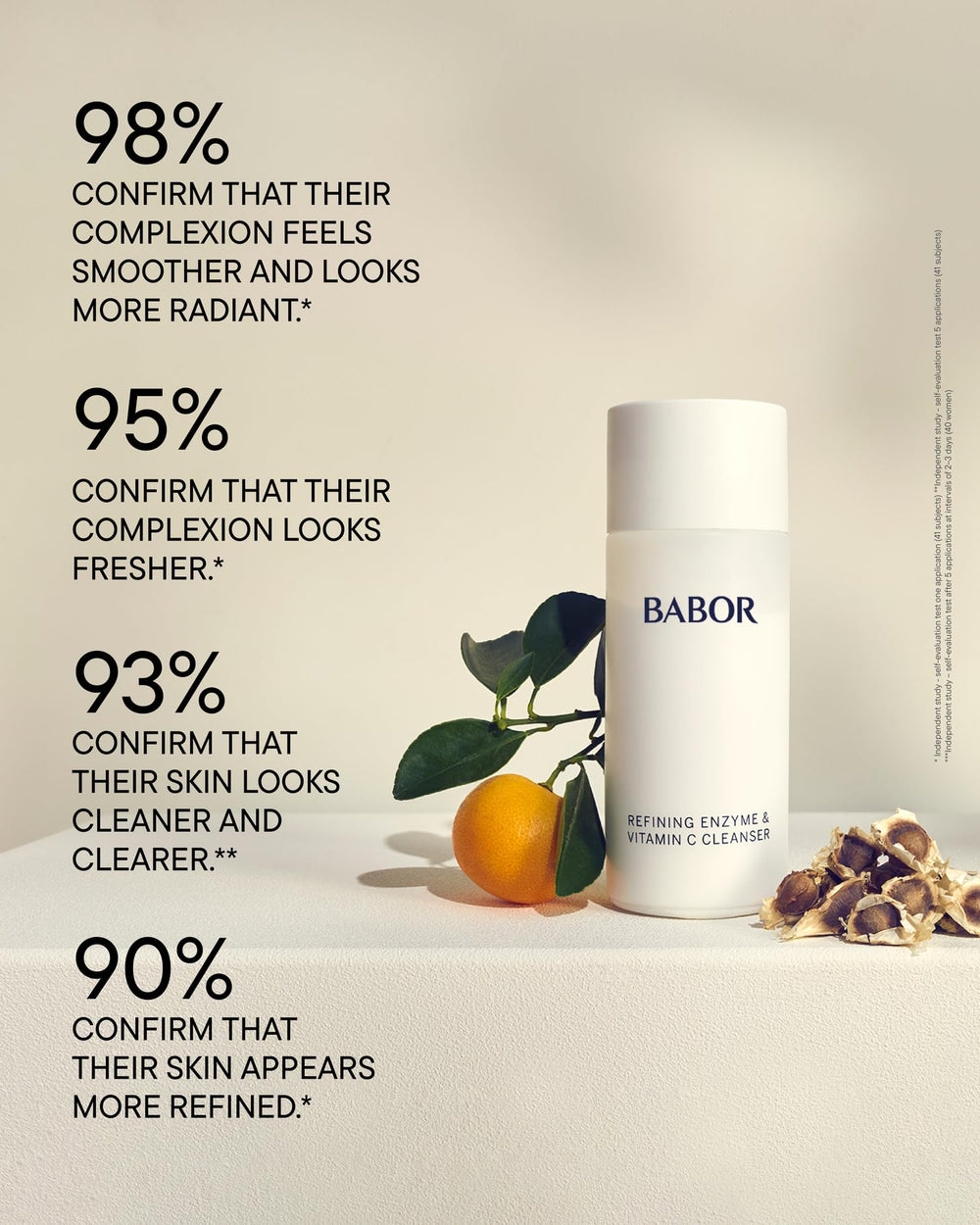 BABOR creamy foam in hand demonstrating gentle lather and cleansing