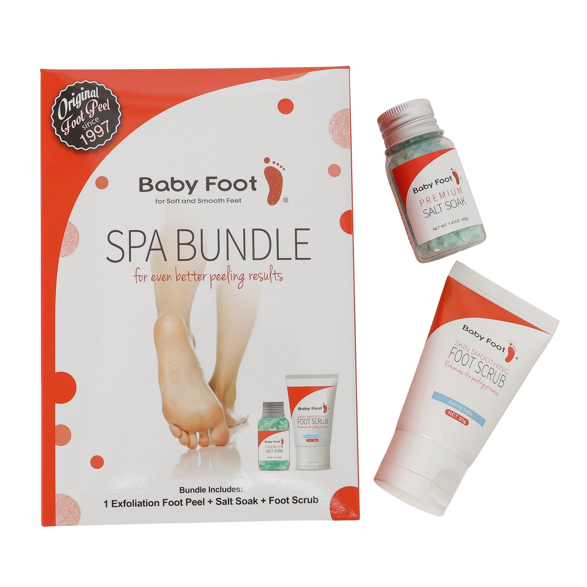 Baby Foot smoothing scrub closeup showing texture for gentle buffing