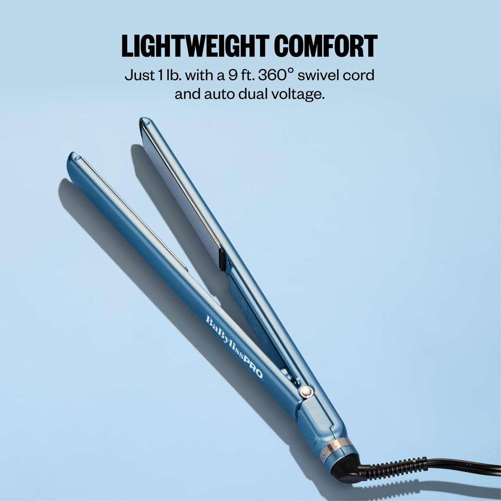 BaBylissPRO comparing 5-inch plate length to hair sections for faster straightening