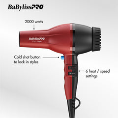 BaBylissPRO close-up of slim concentrator nozzle for precise styling control