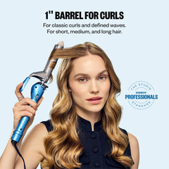 BaBylissPRO close-up of nano titanium barrel texture for even heat distribution and shine