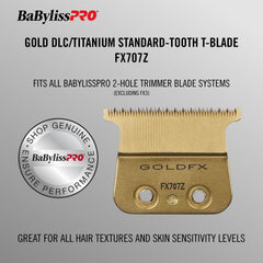 BaBylissPRO close-up of blade edge highlighting sharp DLC/titanium cutting surface for precision