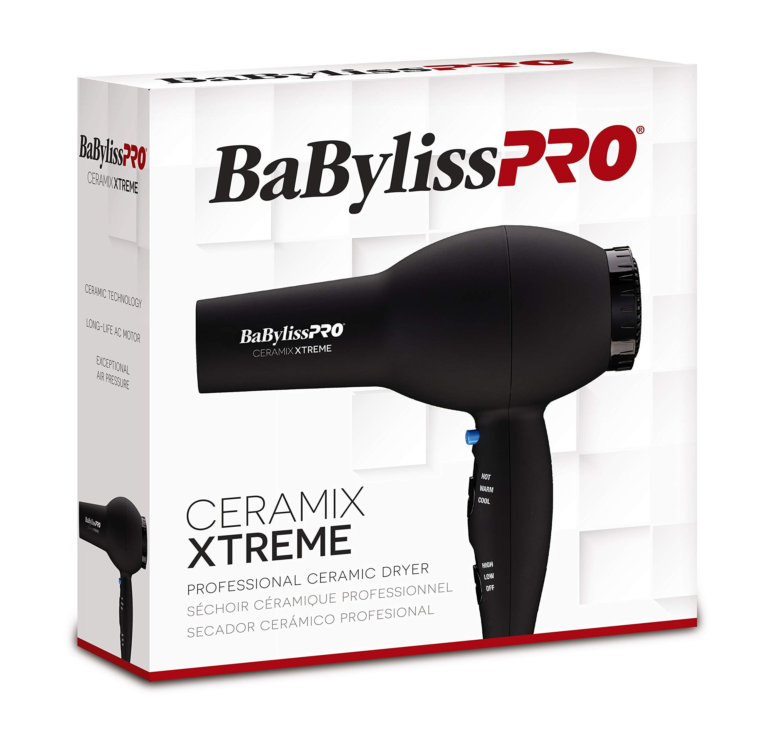 BaBylissPRO concentrator nozzle attached for targeted styling benefit